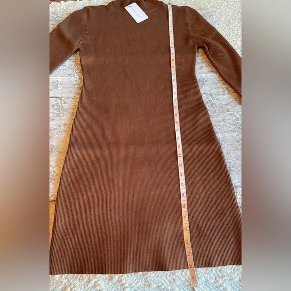NEW w/Tags Line & Dot Reiss Ribbed Knit mini dress long sleeves, mock neck Large - Picture 10 of 10
